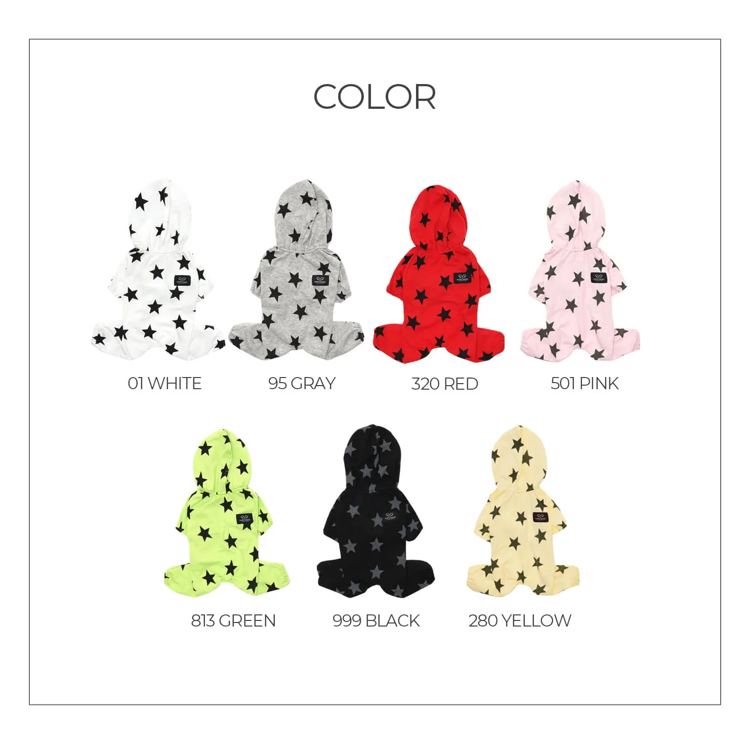[PA-OR131] PUPPYANGEL Star Single Coverall (For Unisex) ( S ~ XL )