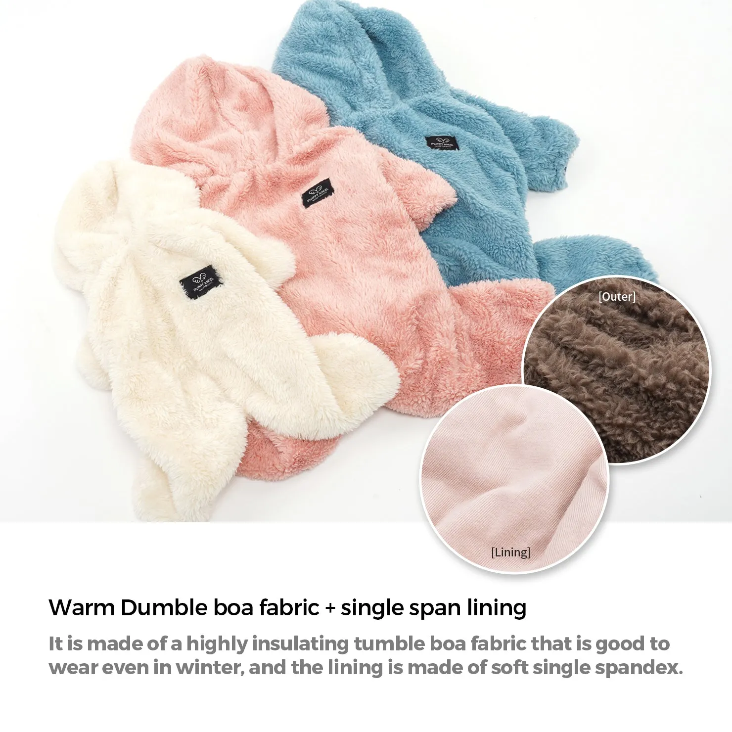[PA-OR165] PUPPYANGEL DUMBLE BOA (BJ RONG) Coverall ( French Bulldog Fit, For Unisex, L ~ 3XL)