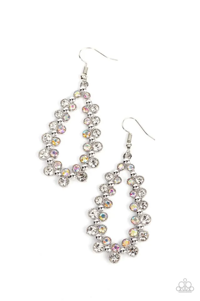 Paparazzi Earring ~ Its About to GLOW Down - White