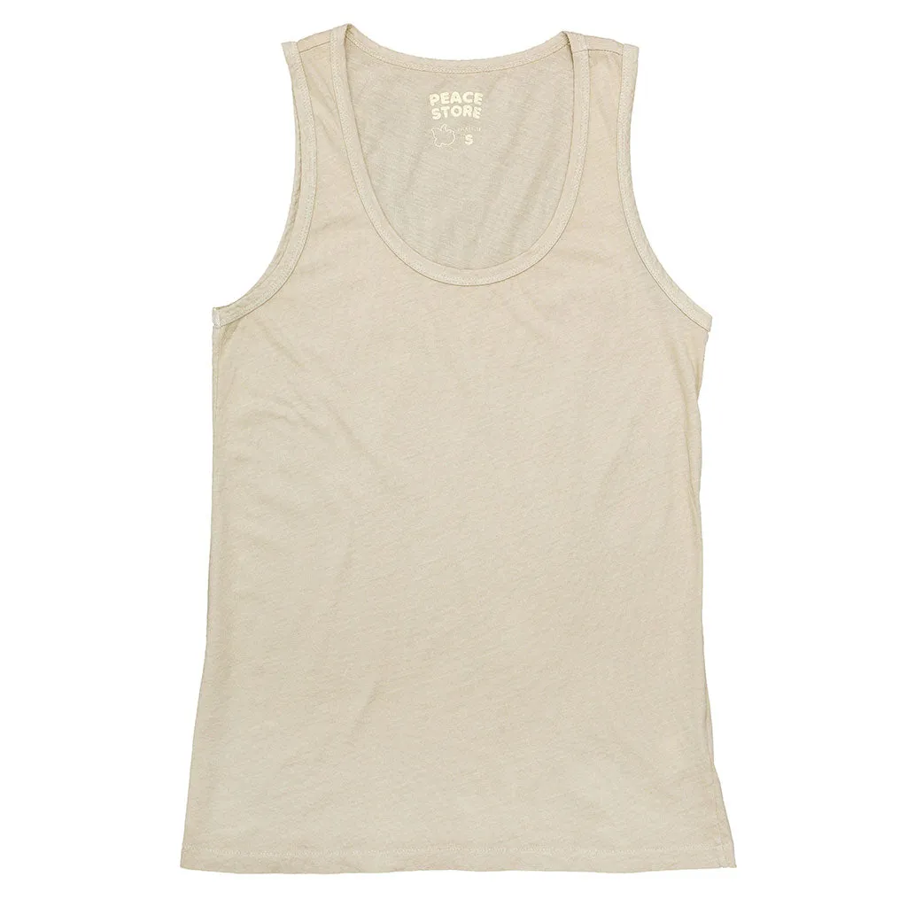 Peace Store Cotton Tank Top  - New Natural