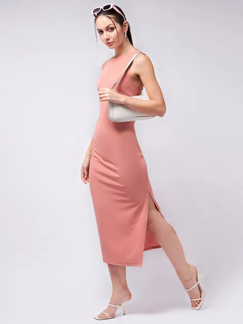 Peach Charm Bodycon Dress