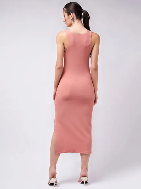 Peach Charm Bodycon Dress