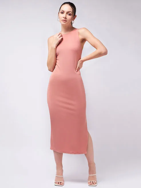 Peach Charm Bodycon Dress