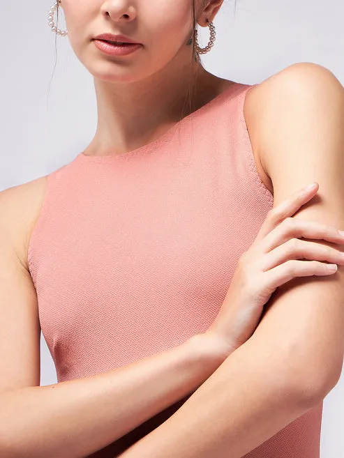 Peach Charm Bodycon Dress
