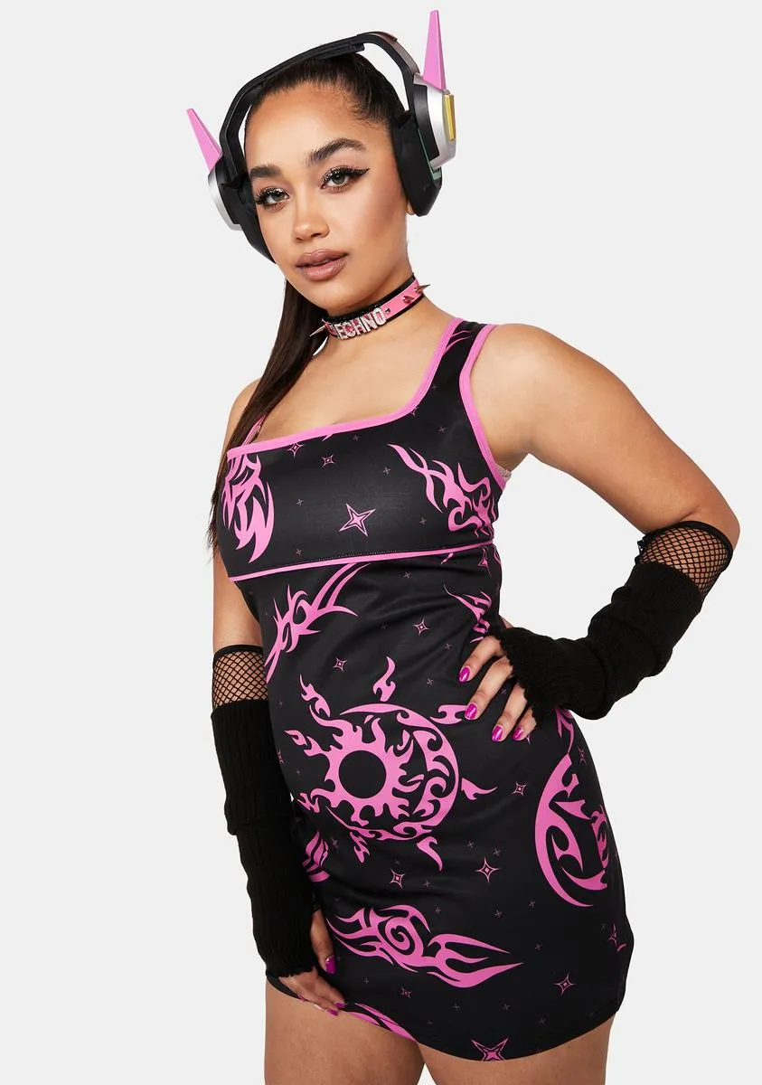 Plus Cosmic Ink Bodycon Dress