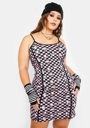 Plus Hello Kitty Checkered Mini Dress