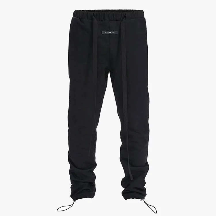 Pure black men's sweatpants