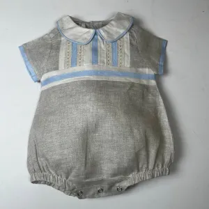 "Linen bloomers for boys. Taupe - Beatriz Rueda