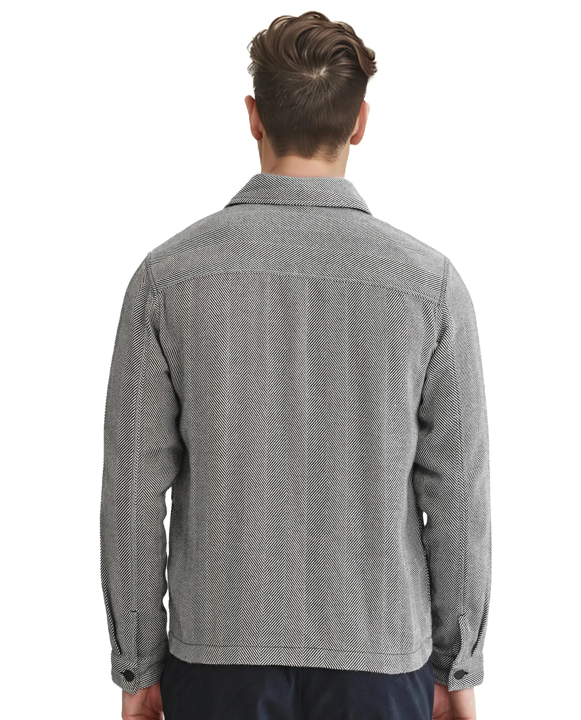 Rare Rabbit Men's Luha Black Polyester Nylon Fabric Short Sleeve Collared Neck Button Closure Boxy Fit Checks Shacket