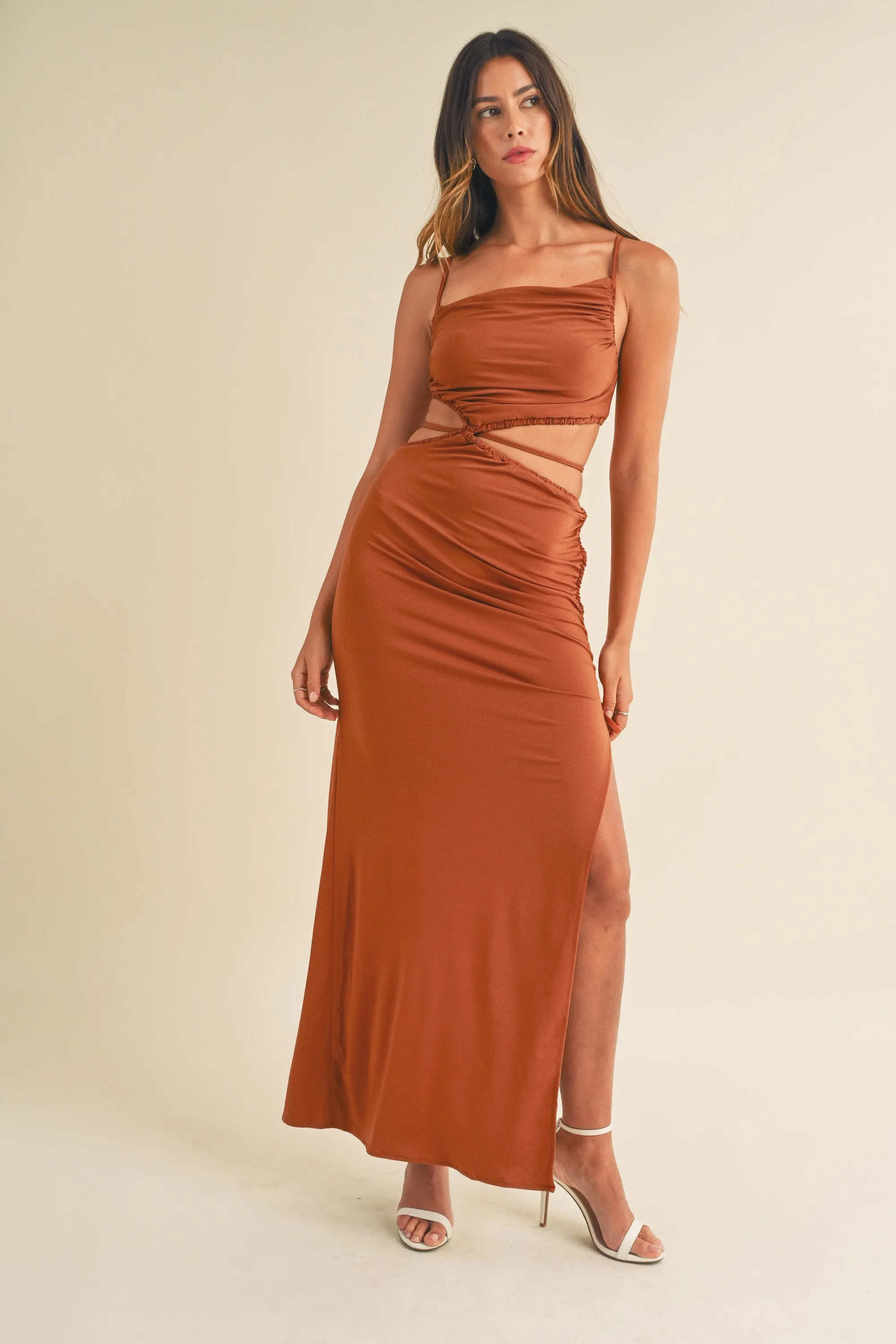 RAYZON CUT OUT STRAP DETAIL DRESS