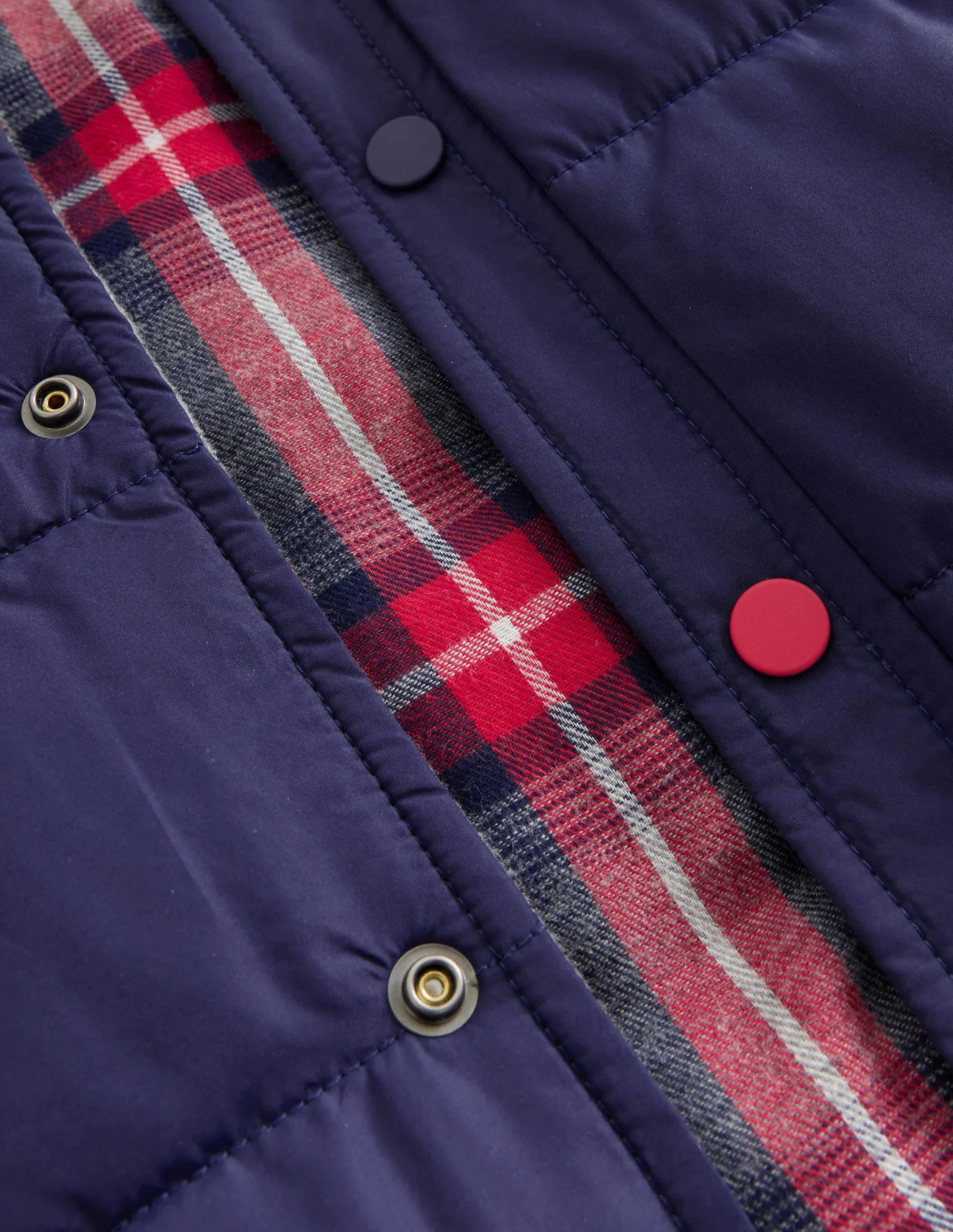 Reversible Quilted Shacket-College Navy