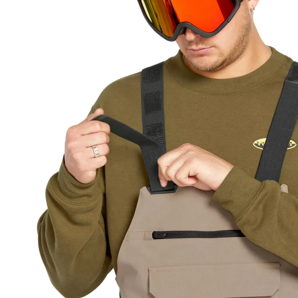 Roan Snowboard Bib Overall Chestnut Brown
