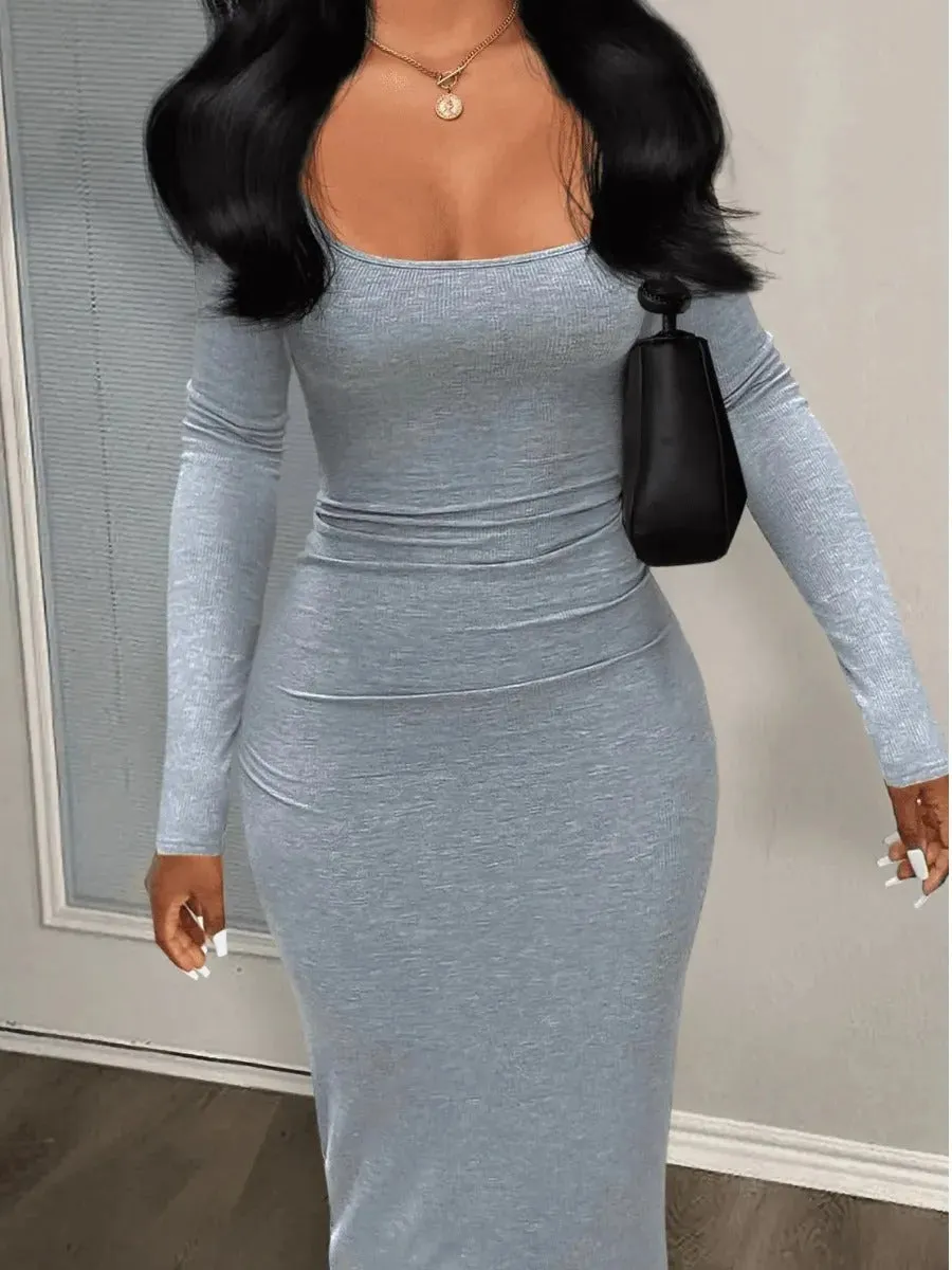 Rosalind - Chic Casual Long-Sleeve Maxi Dress for Women