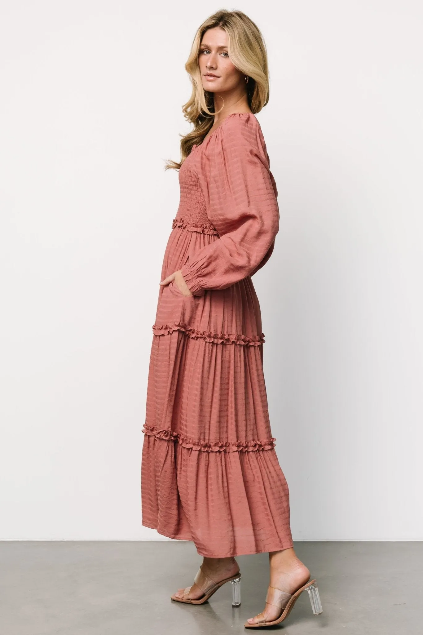 Rowan Tiered Dress | Vintage Rose