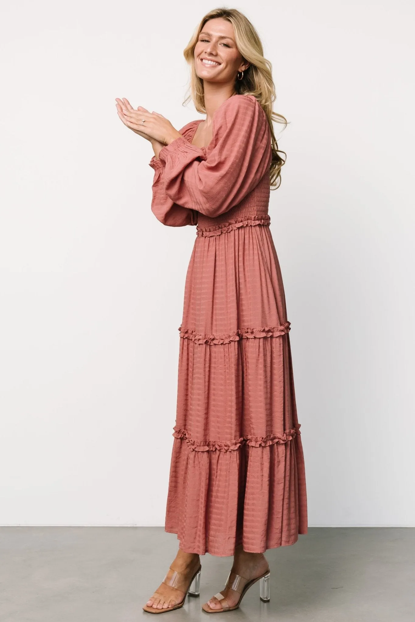 Rowan Tiered Dress | Vintage Rose