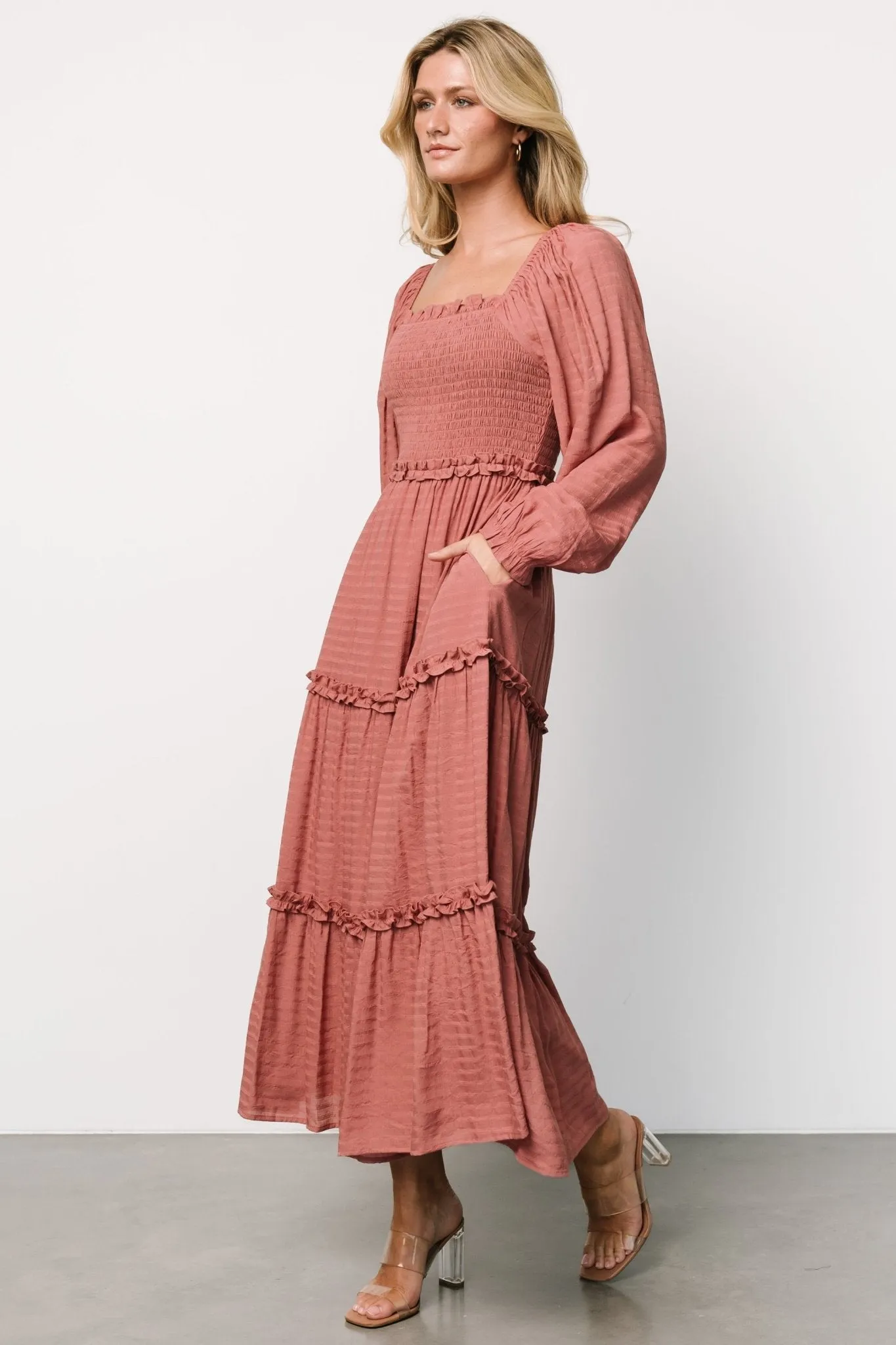 Rowan Tiered Dress | Vintage Rose