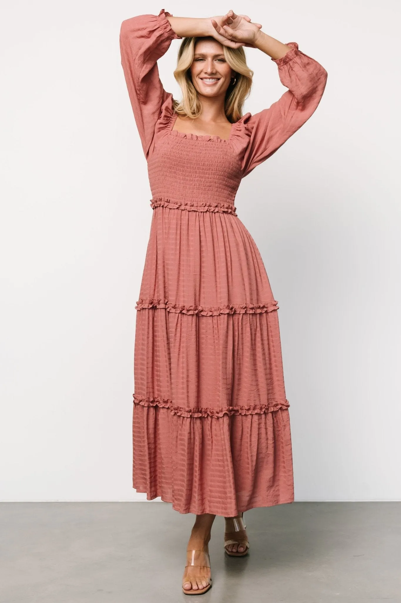 Rowan Tiered Dress | Vintage Rose