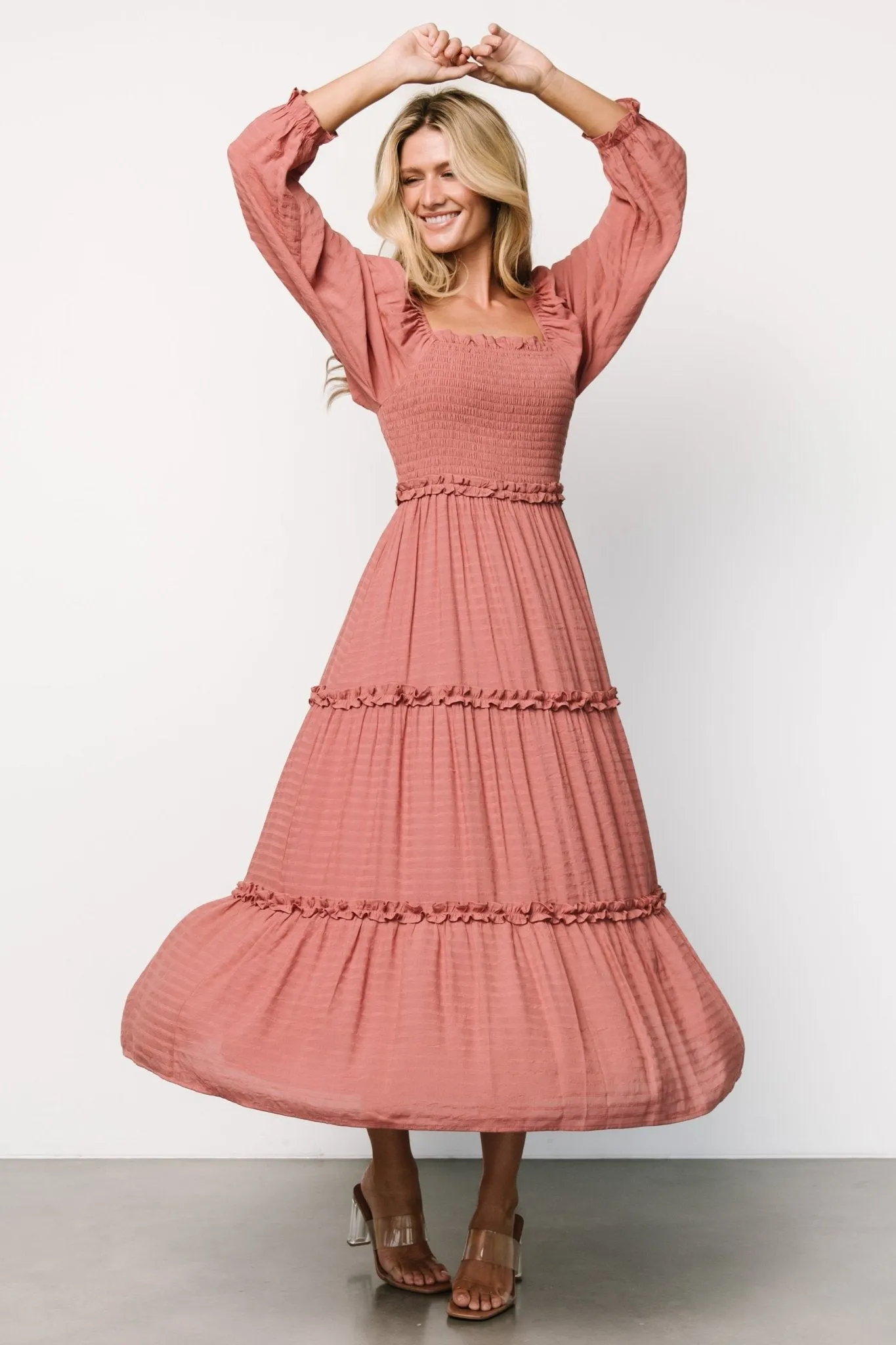 Rowan Tiered Dress | Vintage Rose