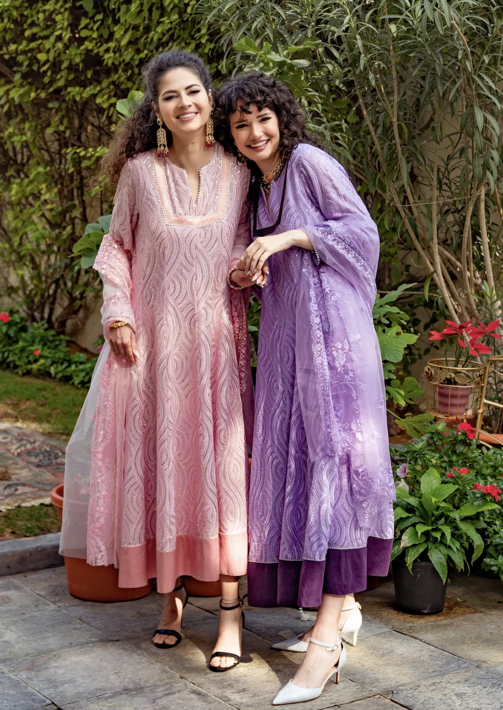 Saisha Baby Pink Georgette Sequins Anarkali Gown