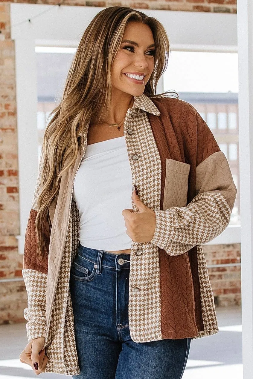 SALE - Alisha Textured Patchwork Loose Shacket