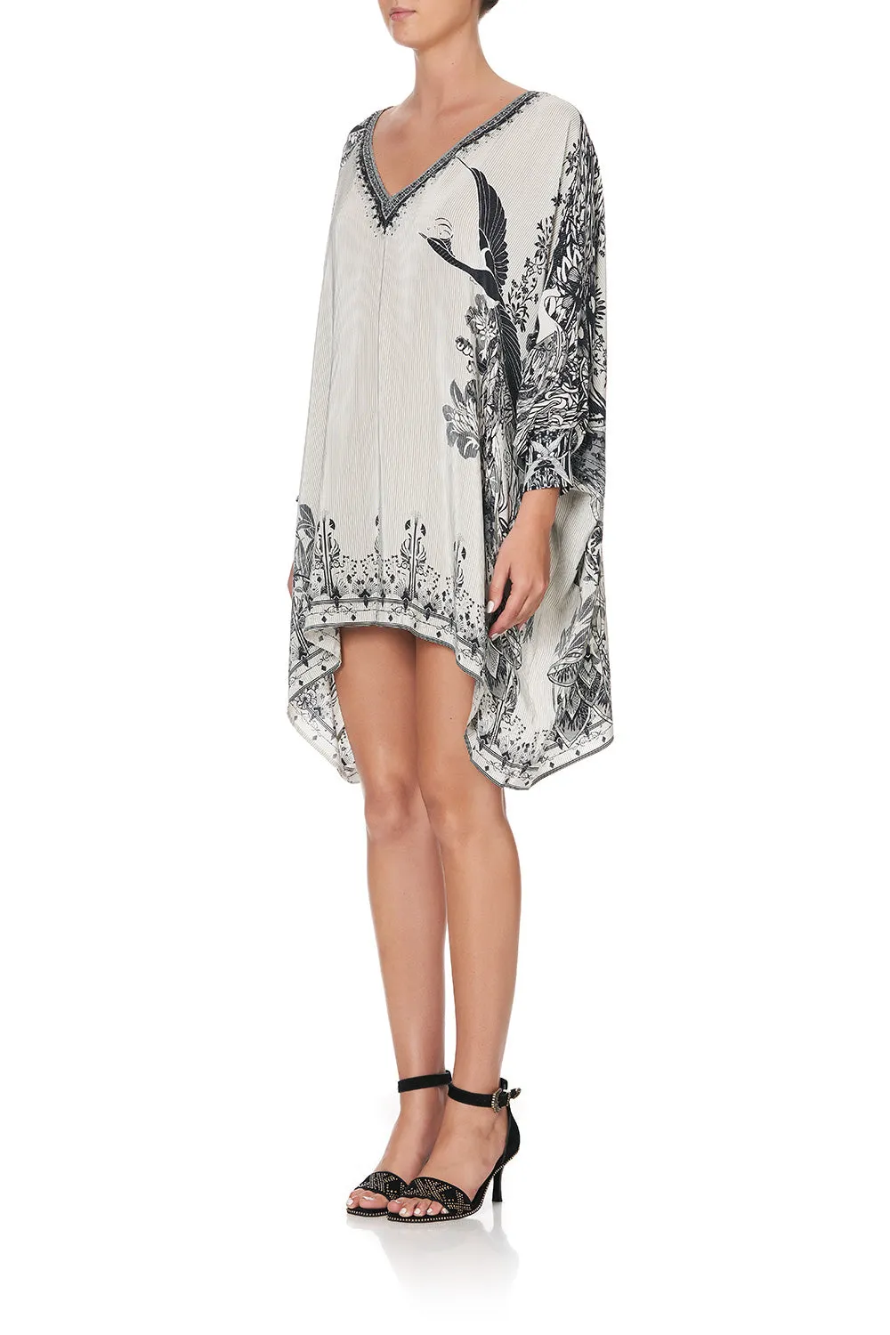 SHORT KAFTAN WITH CUFF SILVER LININGS