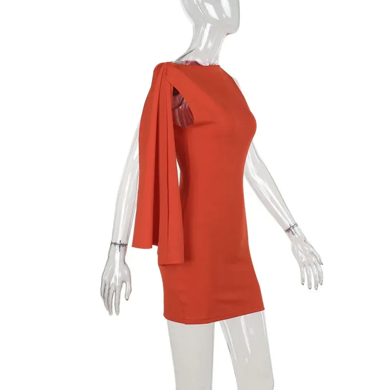 Sleeveless Tie Up Charming Sleeve Mini Bodycon Dress