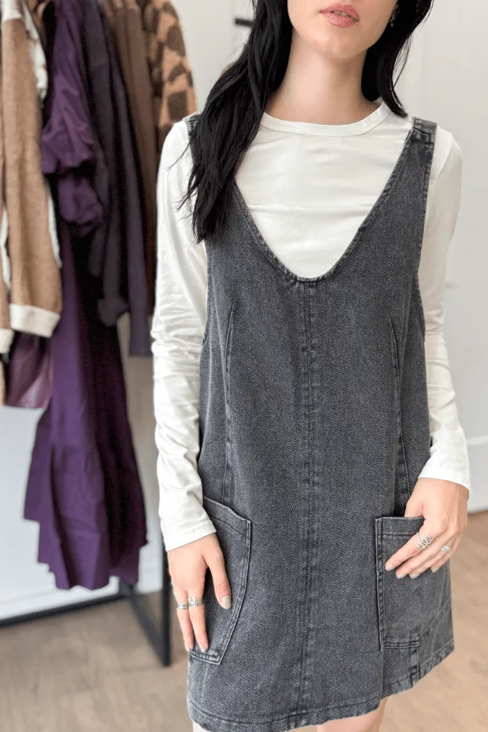 Snow Wash Overall Dress
