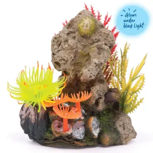 Soft Coral Stone With Plants - Small