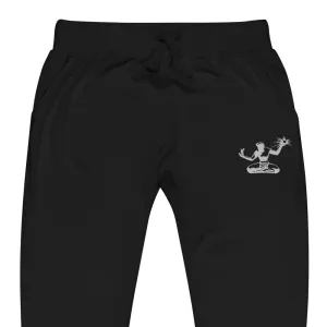 Spirit of Detroit Premium Embroidered Unisex Fleece Sweatpants - Black / White
