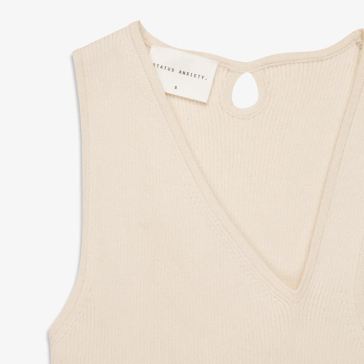 Status Anxiety Come Around Knit Tank - Bone