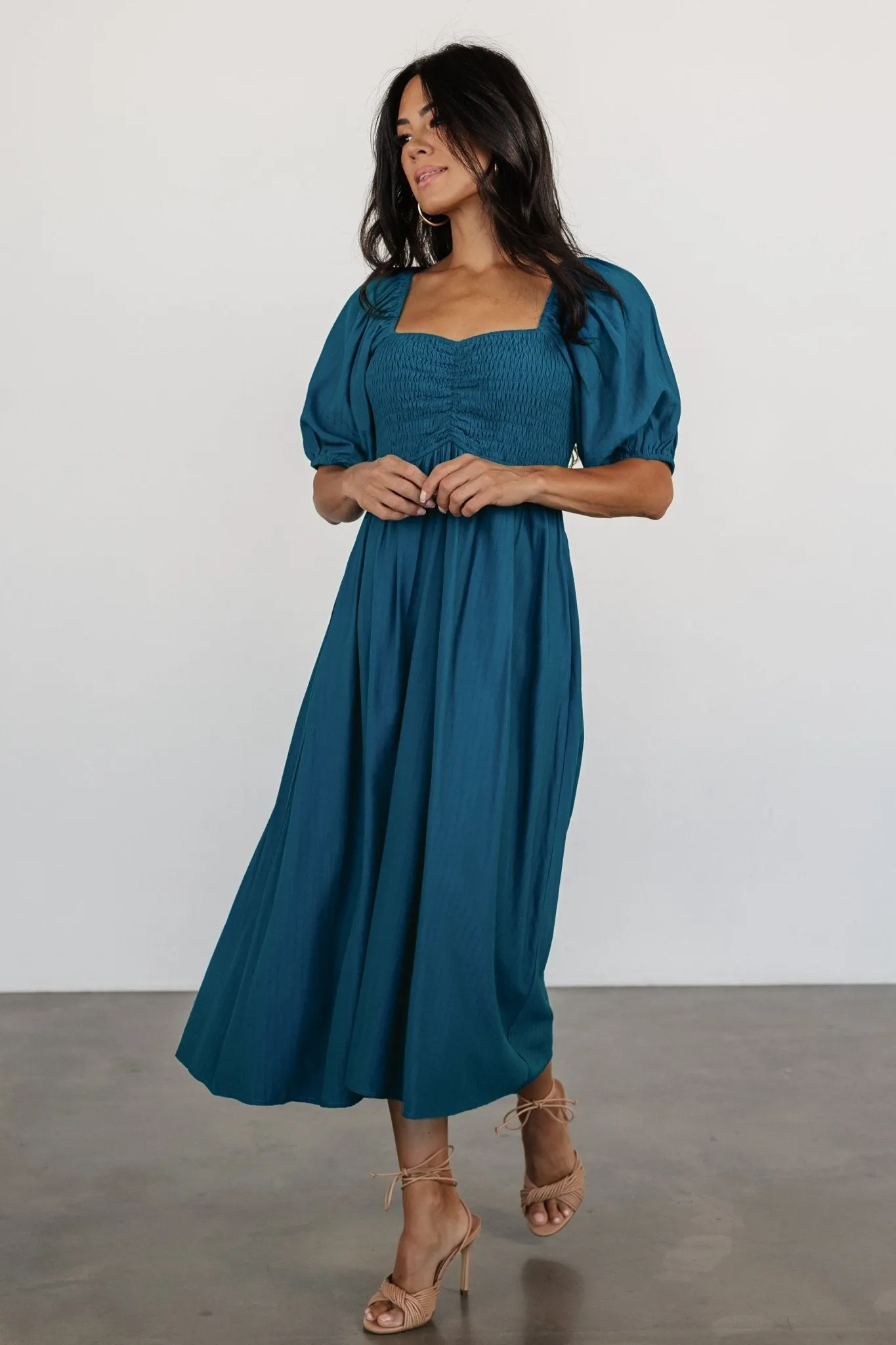 Stefania Midi Dress | Mediterranean Blue