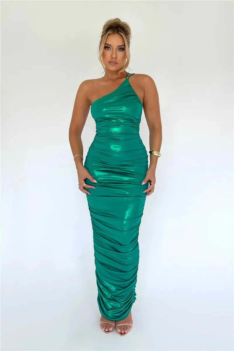 Stella One Shoulder Strapless Backless Bodycon Maxi Dress
