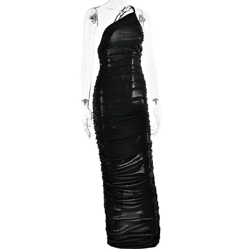Stella One Shoulder Strapless Backless Bodycon Maxi Dress
