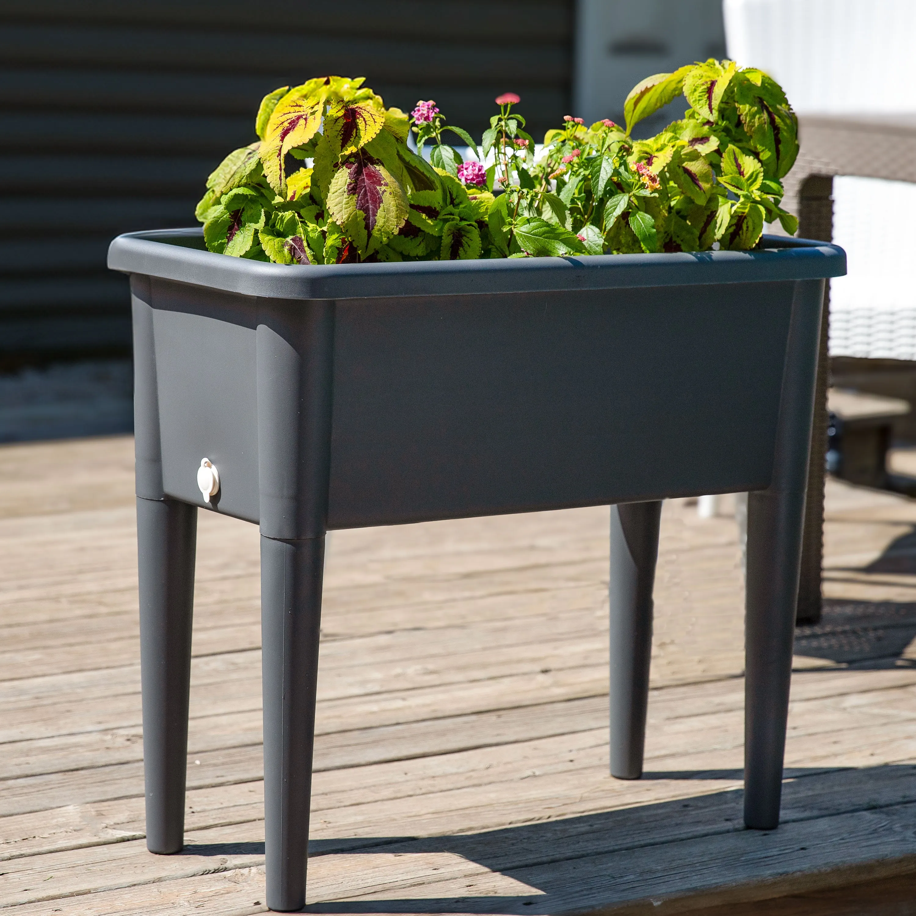 Sunnydaze Self-Watering Raised Garden Bed with Cover - 33" H