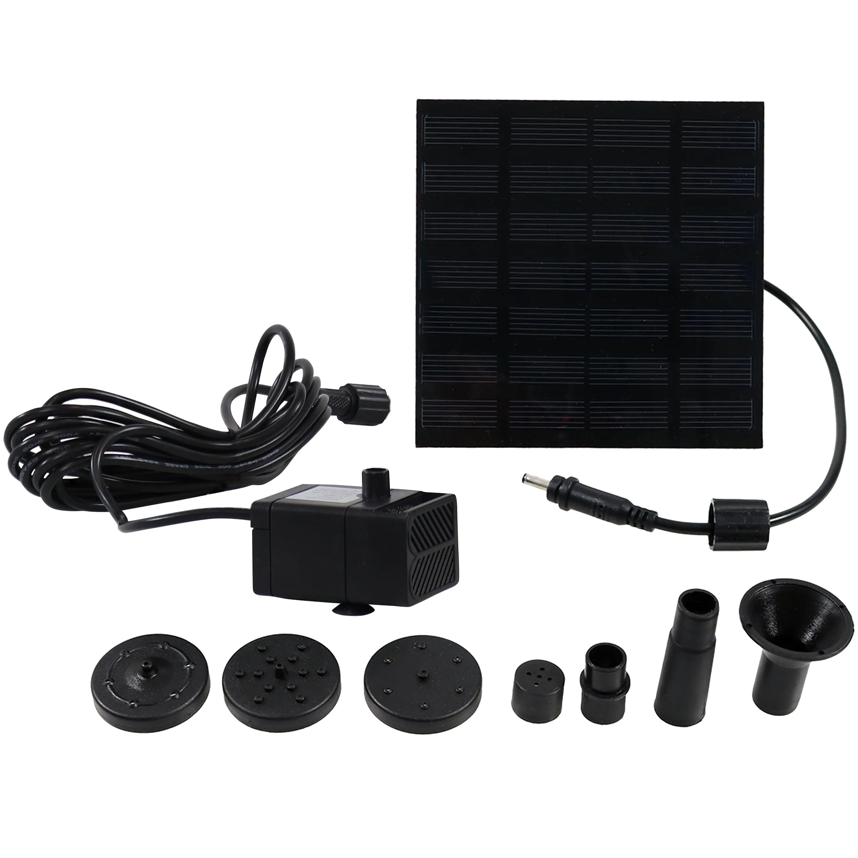 Sunnydaze Solar Water Fountain Pump Kit - 1.6-Foot Max Lift - 40 GPH