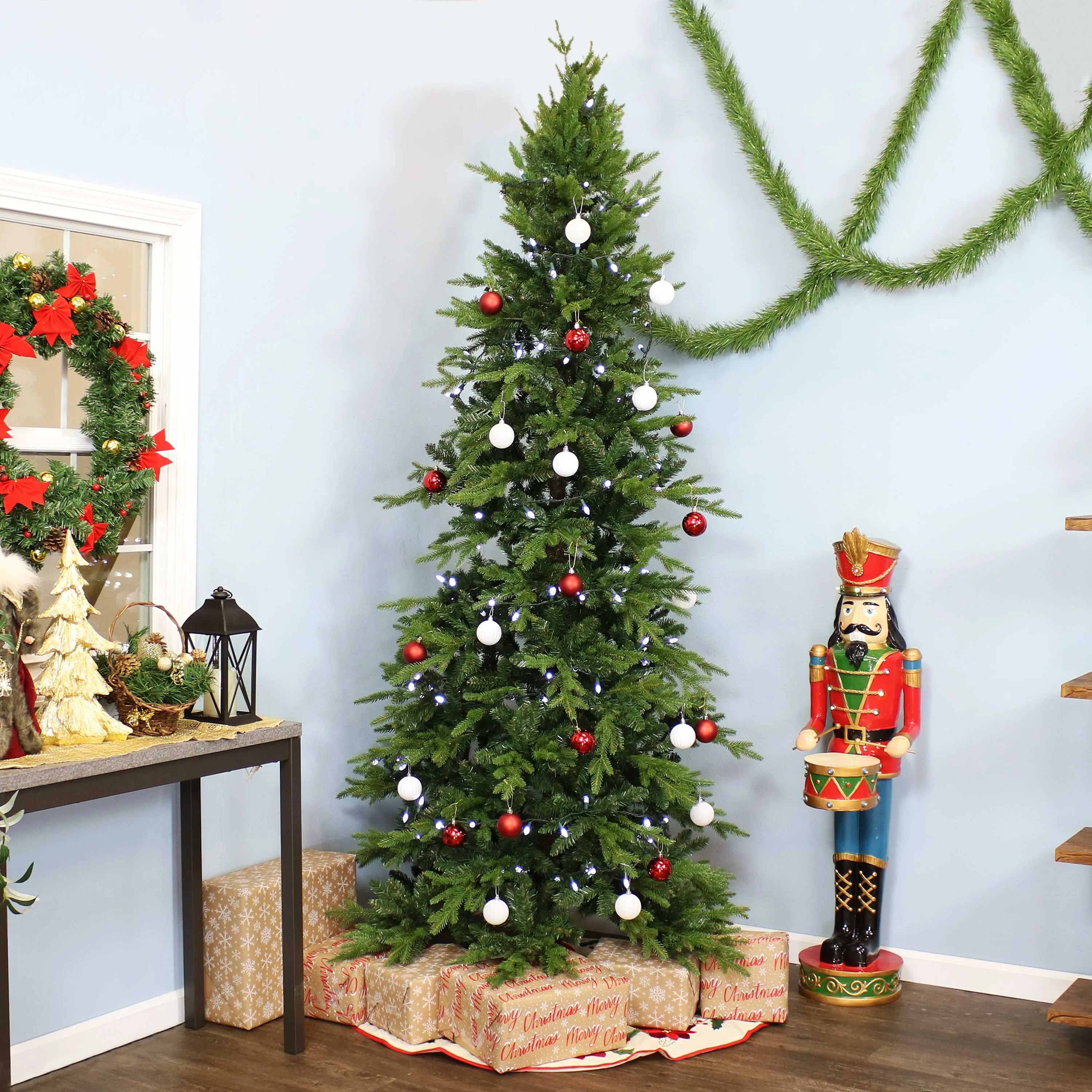 Sunnydaze Stately and Slim Artificial Christmas Tree - Unlit