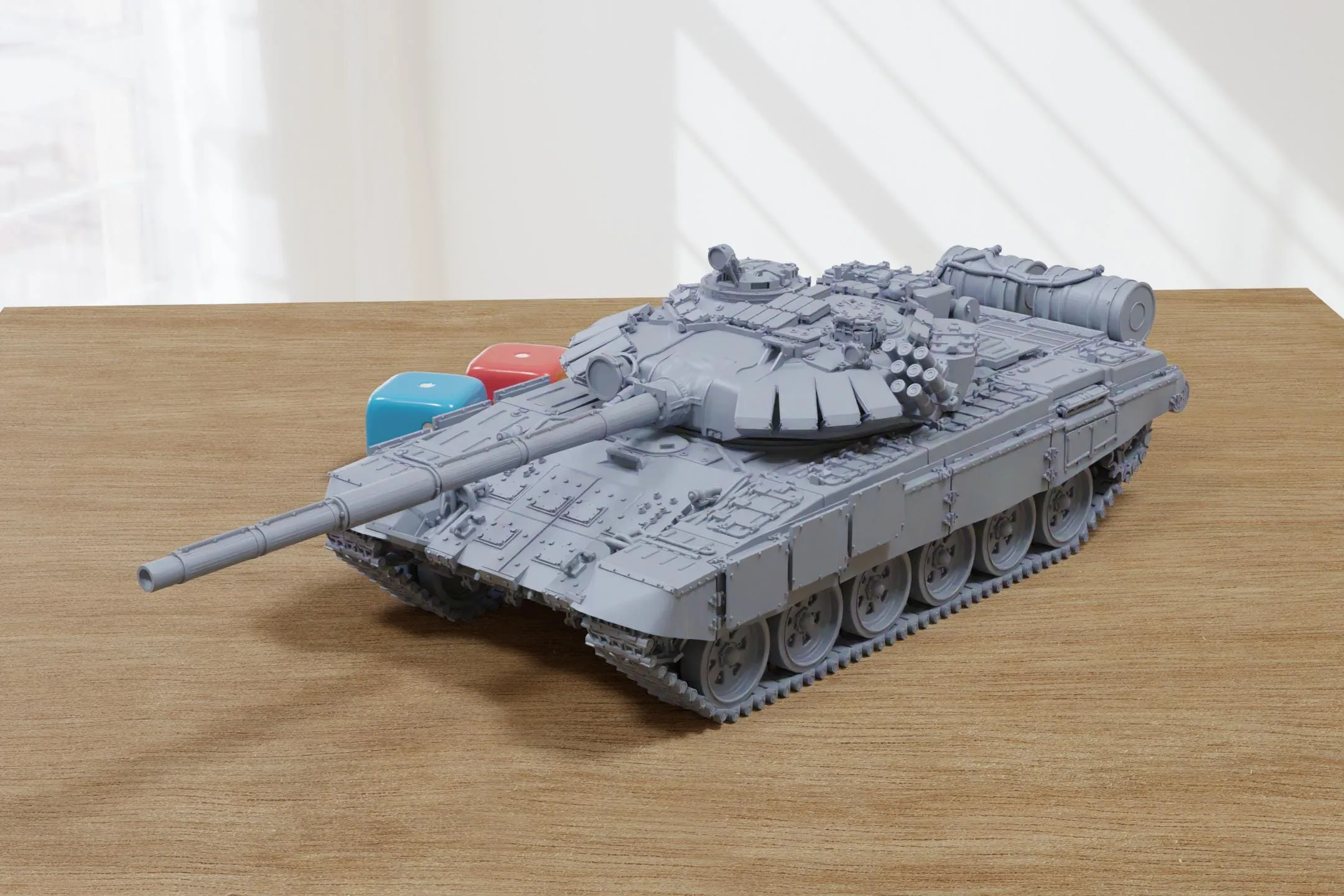 T-72B M1989 Soviet Main Battle Tank - 3D Printed Miniature Tabletop Wargaming Combat Vehicle 28mm / 15mm  Scale