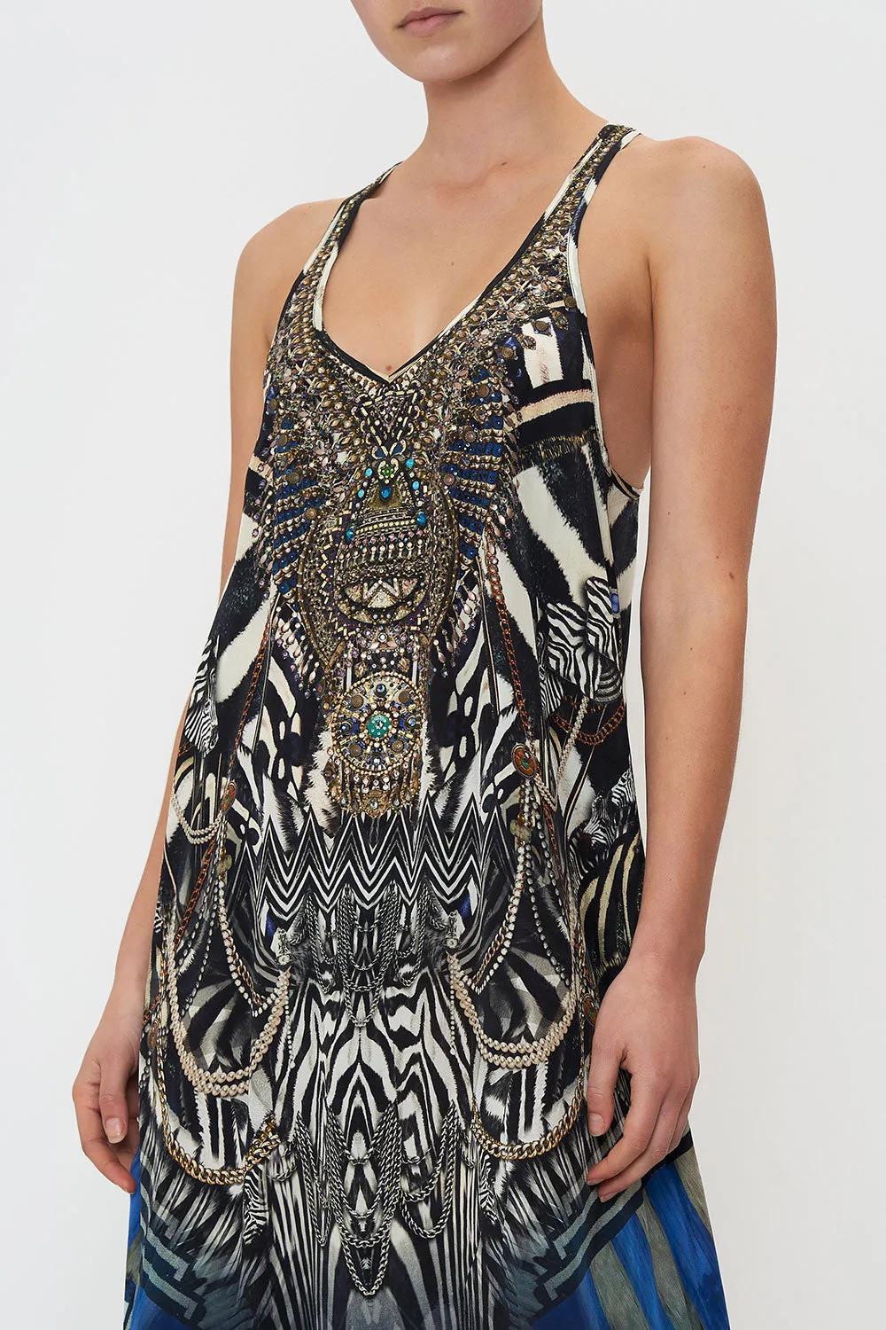 V NECK RACERBACK DRESS KNIGHT OF THE WILD