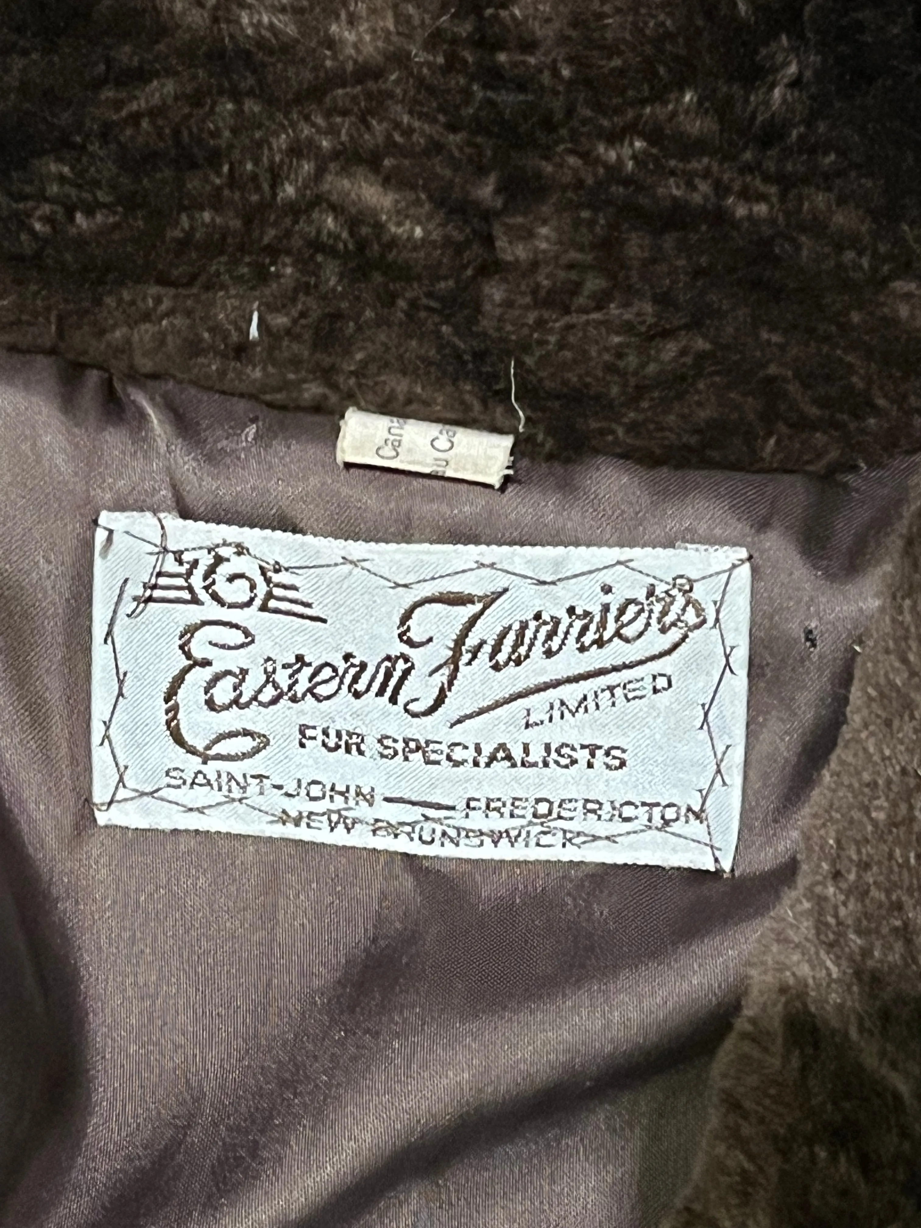 Vintage Eastern Furriers Fur Coat, Made in Canada