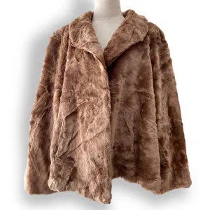 Vintage Tan Faux Fur Coat