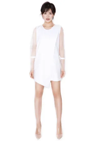 White Pearl-Voile Dress