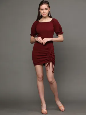 Wine Glow Sheath Dress