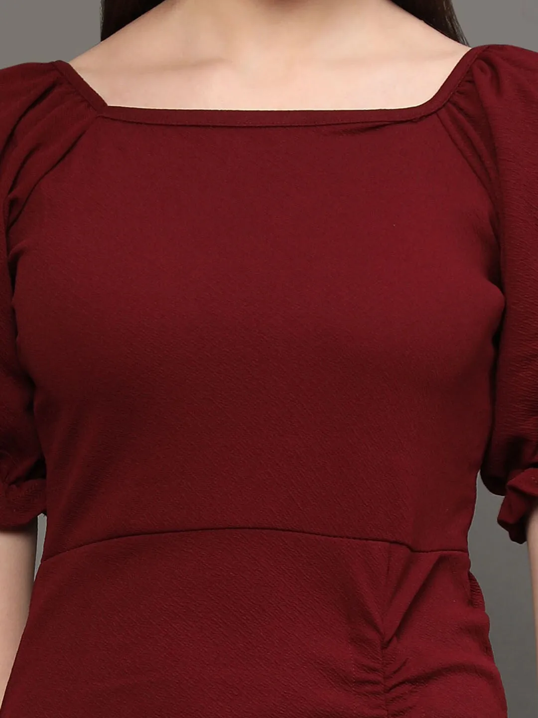Wine Glow Sheath Dress