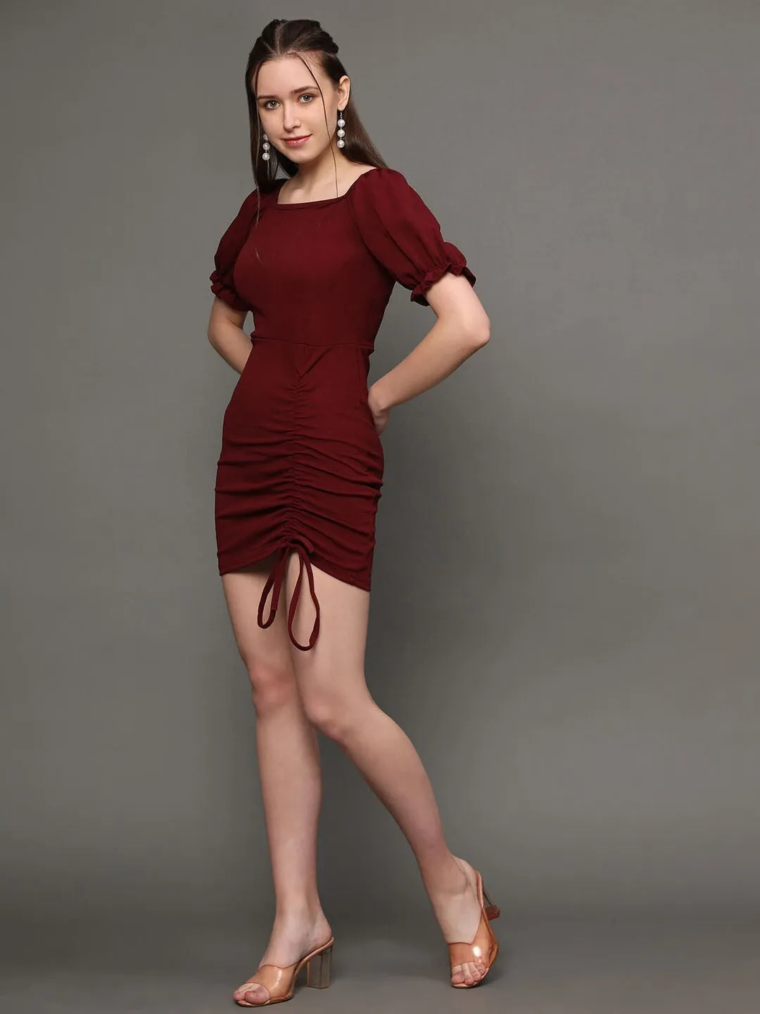 Wine Glow Sheath Dress