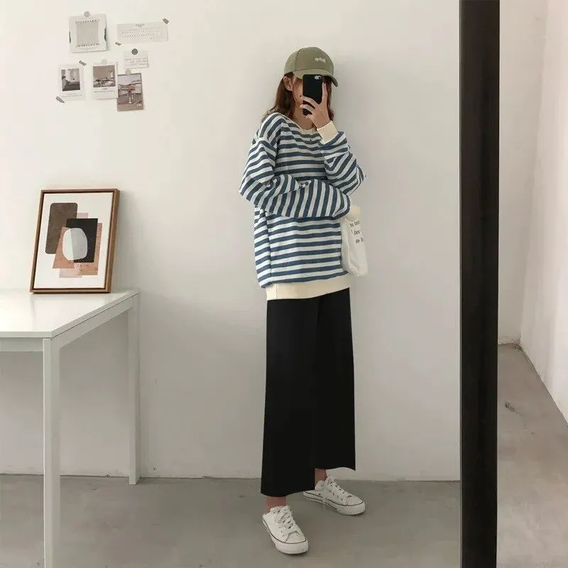 Women's Ankle-Length Loose Wide Leg Casual Pants