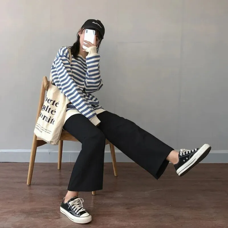 Women's Ankle-Length Loose Wide Leg Casual Pants