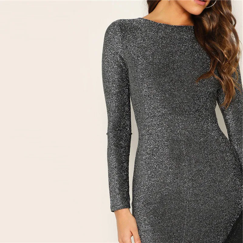Women's Spring Long Backless Skinny Sheath Dress